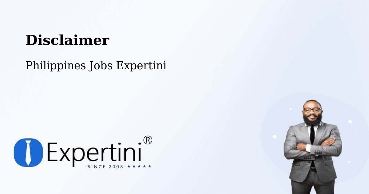 Disclaimer – Dalipuga - Philippines Jobs Expertini