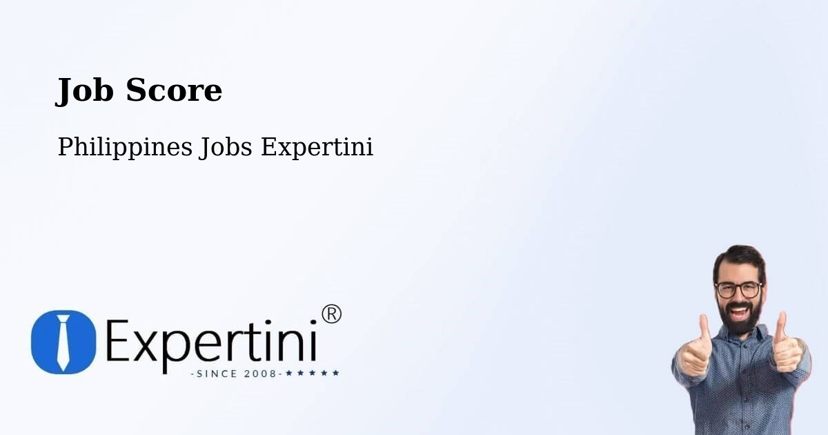 Job Score & Job Description Score Tool – Dalipuga - Philippines Jobs Expertini